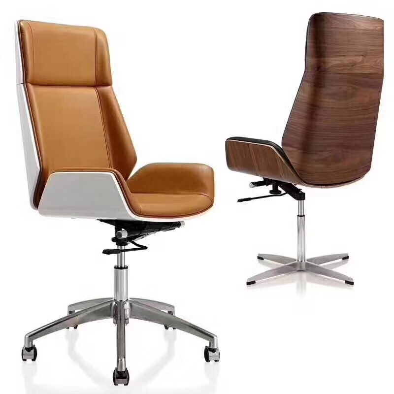 Bentwood swivel office chair