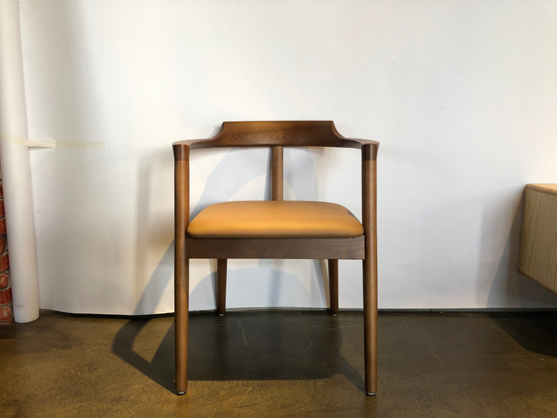 Solid elm armchair