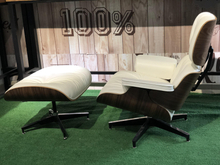Eames Lounge Chair with PU, walnut