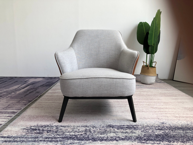 Armchair with fabric