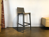Bar stool with leather